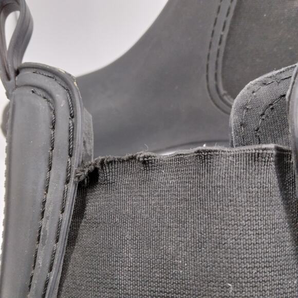 Jeffrey Campbell Rain Booties Size 9 Black Slip On Elastic Sides - Picture 7 of 9